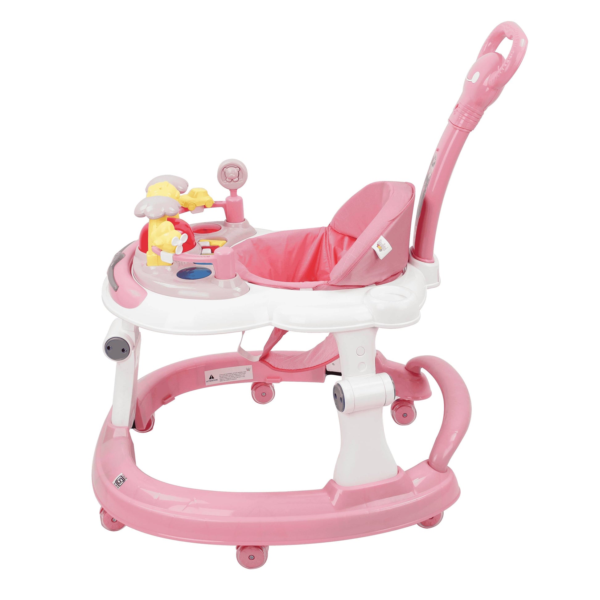 Steelbird  BABY WALKER WITH PARENTAL HANDLE (pink)