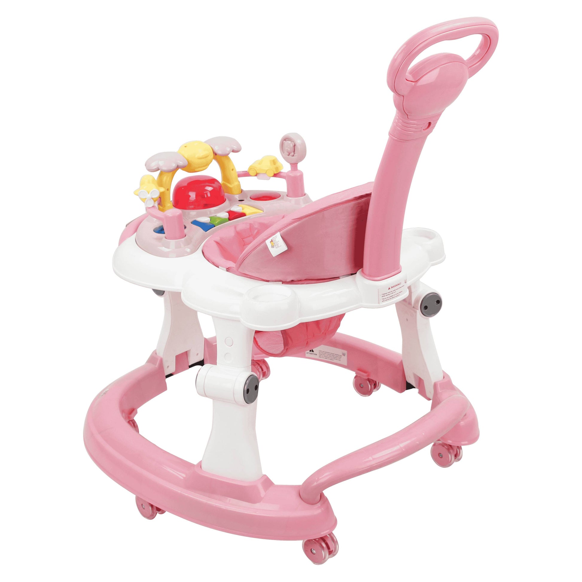 Steelbird  BABY WALKER WITH PARENTAL HANDLE (pink)