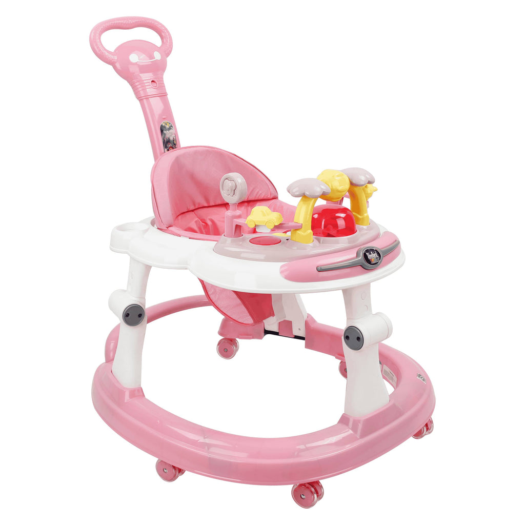 Steelbird  BABY WALKER WITH PARENTAL HANDLE (pink)