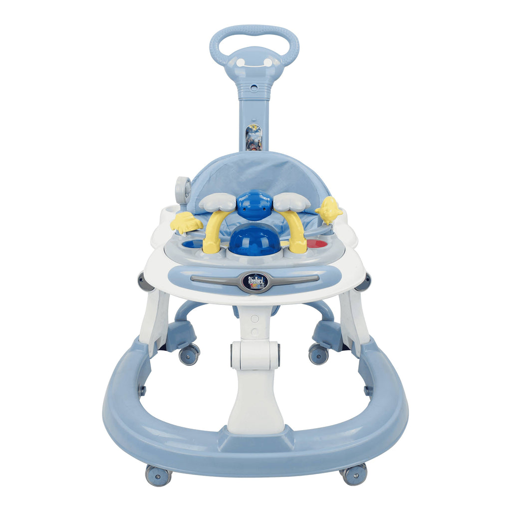 Steelbird  BABY WALKER WITH PARENTAL HANDLE (blue)