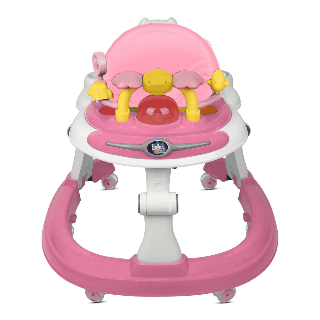 Steelbird BABY WALKER WITH PUSH HANDLE (pink)