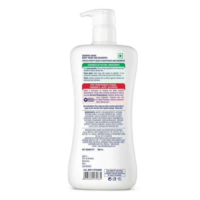 Gentle Bodywash & Shampoo Green Apple (500ml)