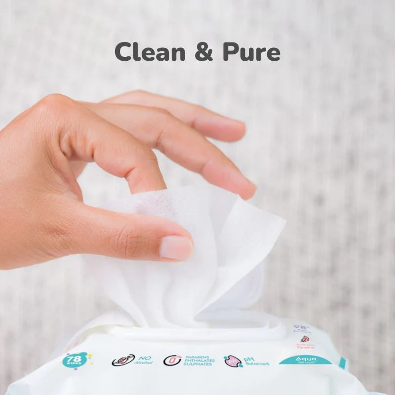 R FOR RABBIT- (PACK OF 4) Feather Aqua Wipes - With Calendula Extract