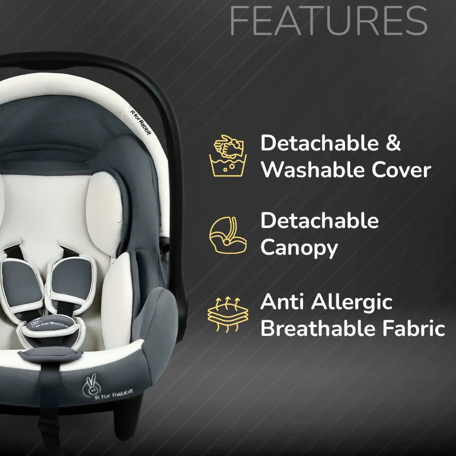 Picaboo Sportz – 3-in-1 Convertible Carry Cot, Rocker & Feeding Chair (R FOR RABBIT)