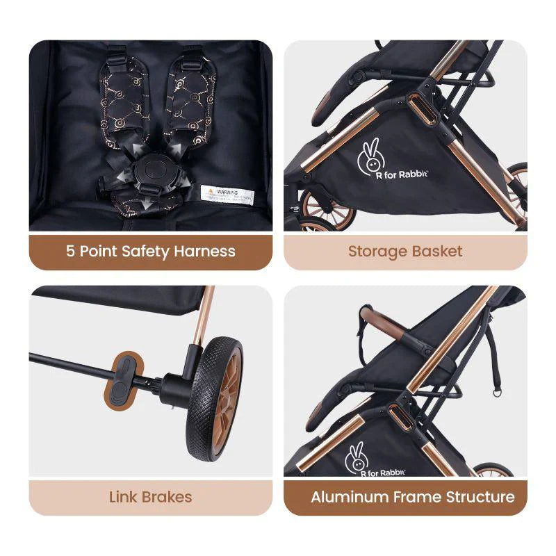 Street Smart Auto Fold Stroller for Kids ( R for Rabbit)