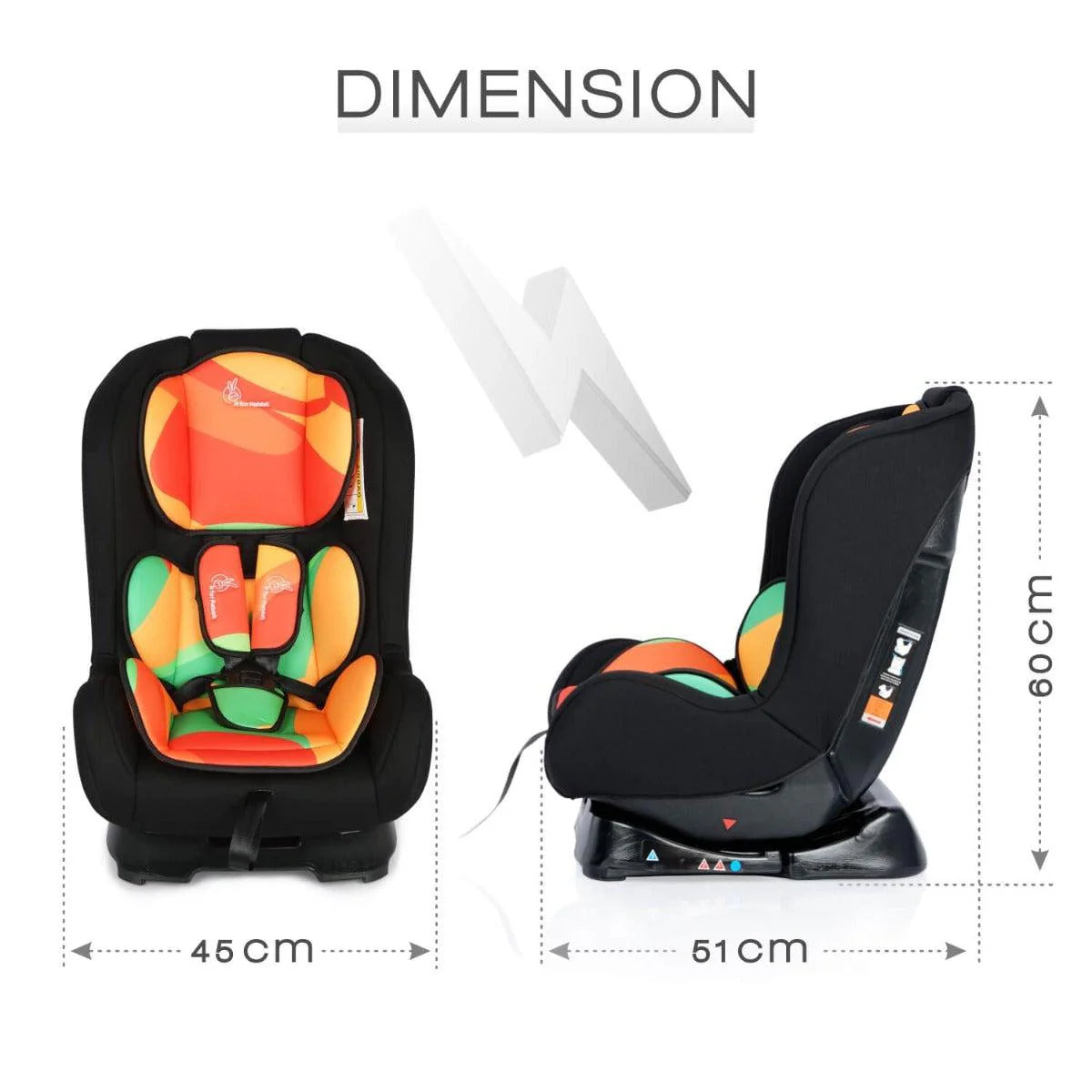 Jack N Jill Baby R For Rabbit Car Seat for 0 to 5 Years
